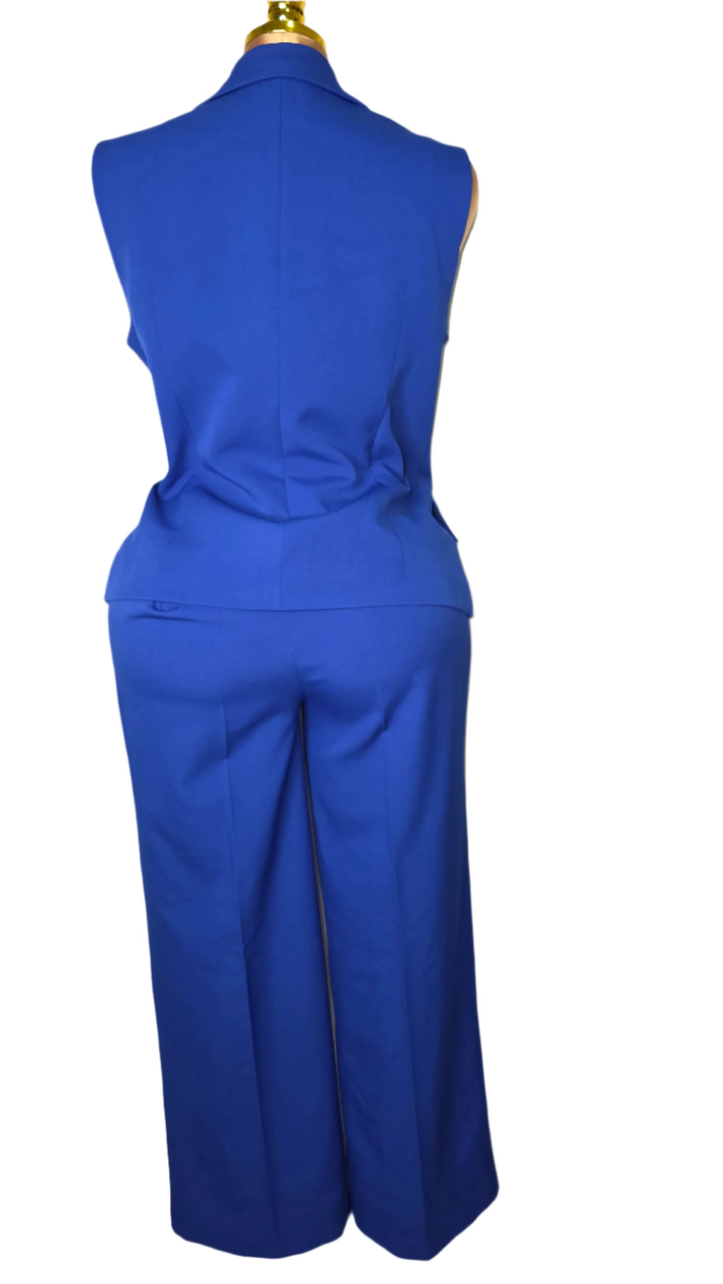 Royal blue sleeveless pantsuit